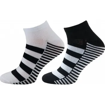 Pánské ponožky Novia Ponožky dámské/pánské kotníčkové 1125 pruhované balení 4 páry Barva: mix barev, Velikost: 24-25, Balení: 4 páry