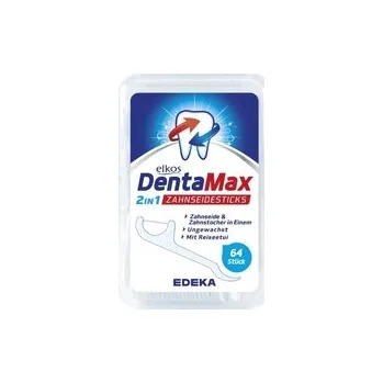 Zubní nit Elkos DentaMax dentální nitě bez vosku 2v1, 64 ks