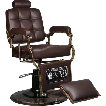 Kadeřnické křeslo GABBIANO BARBER KŘESLO BOSS HNĚDÉ
