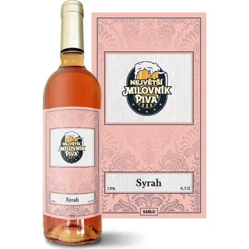 Víno Sablio Růžové víno Největší milovník piva: 0,75 l
