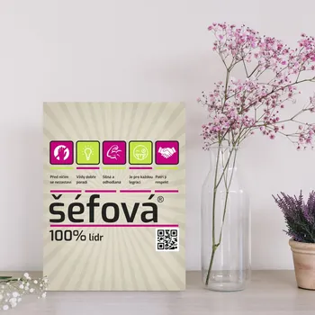 Plechová cedule Sablio Dárková cedulka Šéfová: 30x40 cm