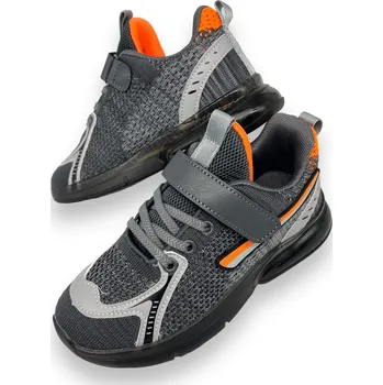 Chlapecké tenisky Camo Chlapecké šedé tenisky suchý zip 05 Barva: Šedá, Velikost: 32