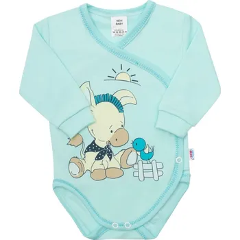 Kojenecké oblečení Body New Baby dlouhý rukáv Donkey tyrkysová, výběr velikostí Velikost: 80 (9-12m)