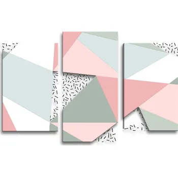Obraz Sablio Obraz - 3-dílný Obrazce v něžných barvách - 75x50 cm