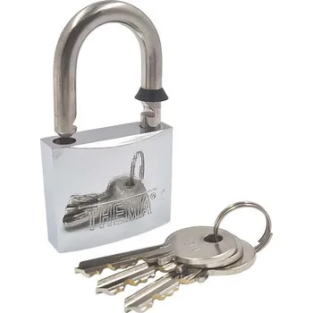 Visací zámek Visací zámek CHROM 40 mm 3kl. THEMA "AKČNÍ CENA BEZ SLEVY"