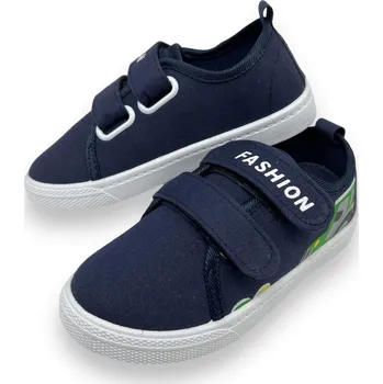 Chlapecké tenisky Fashion Chlapecké modré tenisky na suchý zip 12 Barva: Modrá, Velikost: 31