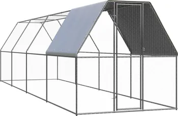 Venkovní pozinkovaná klec pro kuřata s přístřeškem plochá střecha