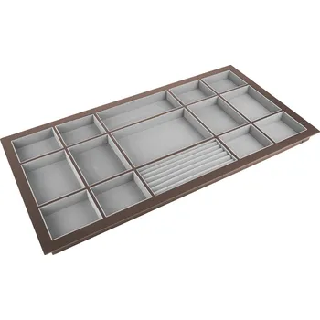 StrongWire organizér na šperky, s rámem a tlumeným výsuvem, 900mm, hnědý (StrongWire organizér na šperky, s rámem a tlumeným výsuvem, 900mm, hnědý)