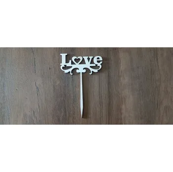 Dortová svíčka Dřevěný zápich - Love