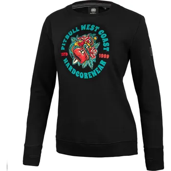 Dámská mikina PitBull West Coast - dámská mikina BROKEN HEART černá S