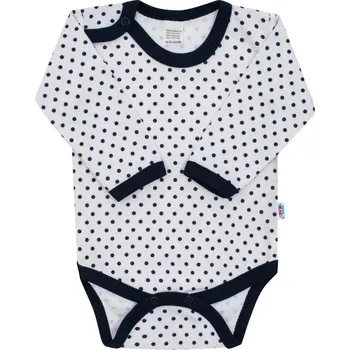 Kojenecký body Body New Baby dlouhý rukáv Classic II puntíky, výběr velikostí Velikost: 74 (6-9m)