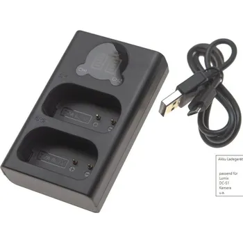 Intensilo - SRN DUAL USB nabíječka baterie Panasonic DMW-BLJ31 - neoriginální, pro fotoaparáty Lumix DC-S1, DC-S1R
