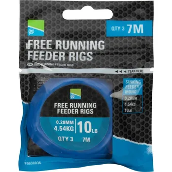 Preston Innovations Návazec Free Running Feeder Rigs 0,28 mm 4,54 kg 7 m