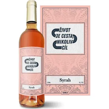 Víno Sablio Růžové víno Život je cesta, nikoliv cíl: 0,75 l