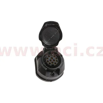 Auto-moto zásuvka 13 pin 12V plast s odpoj. mlhovky + těsnění, 9908040