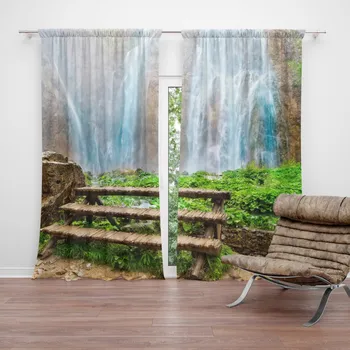 Závěs Sablio Závěs Posezení u vodopádu: 2ks 140x250cm