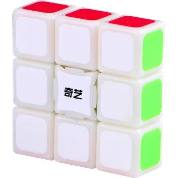 Hlavolam Qi Yi Cube Rubikova kostka - Plochá - 1x3x3 - Bílý podklad