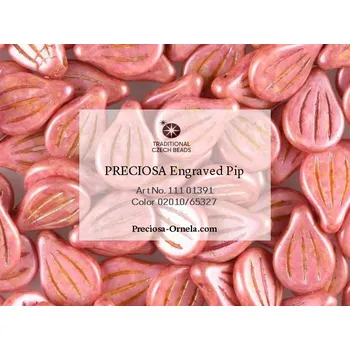 Korálek Preciosa Pip™ gravírované č.186