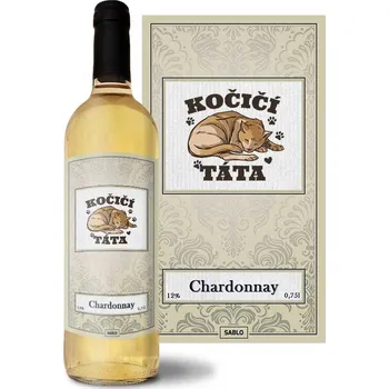Víno Sablio Bílé víno Kočičí táta: 0,75 l