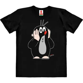 Dětské tričko s krátkým rukávem Krteček Oh Oh! černé Chlapecké tričko Dětské tričko s krátkým rukávem Krteček Oh Oh! černé