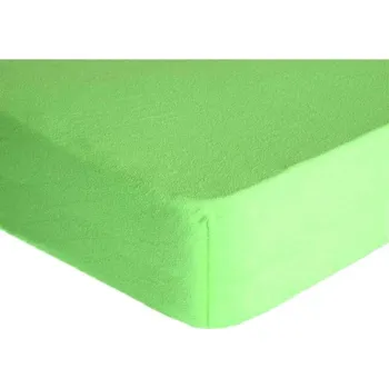 Prostěradlo DekorTextil Napínací prostěradlo FROTÉ Premium světle zelené ROZMĚR: (š/d/v) 90 x 200 x 20 cm