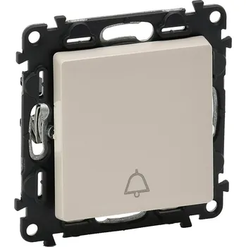 Elektrická zásuvka Legrand VALENA LIFE tlačítko se symbolem zvonku BÉŽOVÁ /752215/