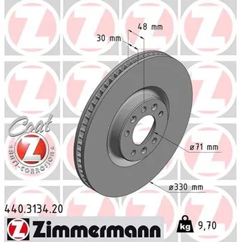 Brzdový systém Brzdový kotouč ZIMMERMANN 440.3134.20