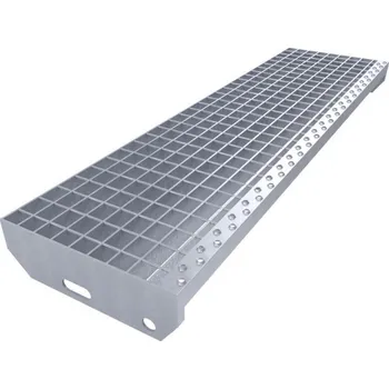 Schodiště Ocelová pozinkovaná svařovaná schodnice FLOMA - 100 x 27 x 3 cm