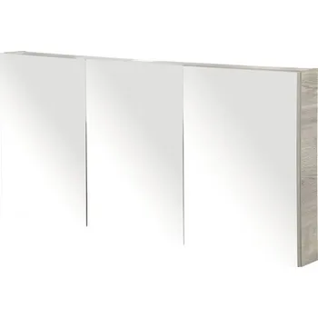 Koupelnový nábytek Zrcadlová skříňka bez osvětlení Sanox 140 x 13 x 65 cm tabacco se 3 dvířky