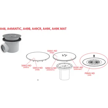 ALCAPLAST ND ALCAPLAST Víko DN90 bílé ALC-S0053-ND