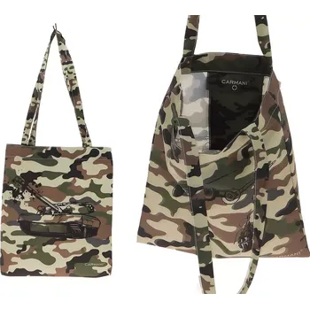 Carmani® Carmani - Látková taška přes rameno, Military - 39x44cm
