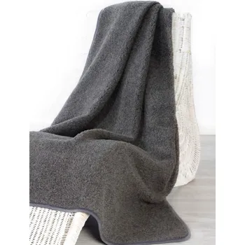 deka Deka 200x220cm jednostranná z ovčí vlny tmavě šedá, Barevné varianty Tmavě šedá, Velikosti 220x200 cm 200-100-00249