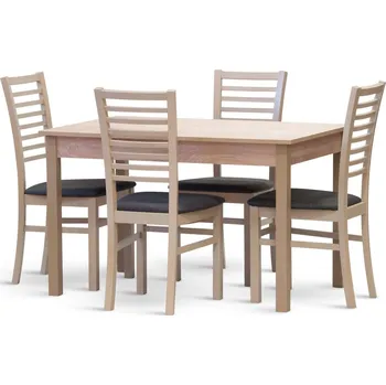 Jídelní set STIMA Jídelní set Family rs-Daniel (Dub sonoma) VARIANTA PROVEDENÍ: stůl (d/š/v) 140 x 80 x 77 cm + 4 židle