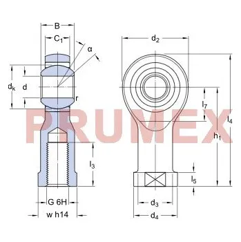 SKF SIKAC 5 M (GIKR 05-PB) kloubová hlavice