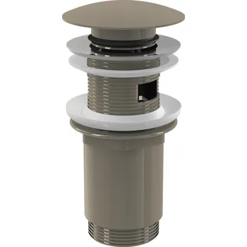 Umyvadlo ALCAPLAST Výpust umyvadlová CLICK/CLACK 5/4 celokovová s přepadem, velká zátka, NICKEL-kartáčovaný mat ALC-A392-N-B