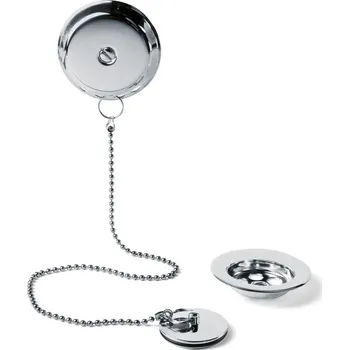 Vodovodní baterie TRES Souprava příslušenství pro vanovou baterii O&nbsp;70&nbsp;mm řetízek 420&nbsp;mm TRES-03474501