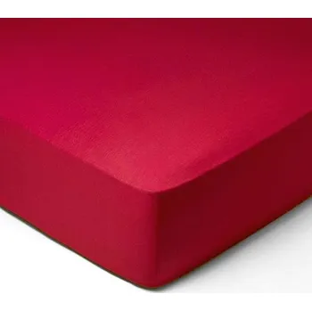 Prostěradlo DekorTextil Jersey napínací prostěradlo bordó ROZMĚR: (š/d/v) 200 x 220 x 20 cm