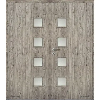 Interiérové dveře Interiérové dveře folie DOORNITE 160 cm GIGA sklo dvoukřídlé