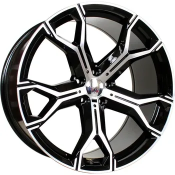 Alu kolo Alu kola Racing Line B5498, 22x10.5 5x112 ET43, černá + leštění (zátěžová) vhodné pro BMW X3 G45 (od 2025), BMW X5 G05 (od 2018), BMW X6 G06 (od 2019), BMW X7 (od 2018)