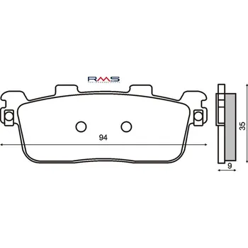 Brzdová destička Brzdové destičky RMS 225102740 organické