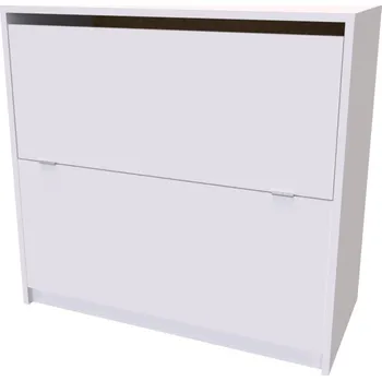 Komoda Nábytek Mikulík Peřináč DAVID (přední výklop) - bílý lesk, antracit, aj