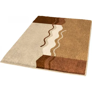 Protiskluzová podložka Kleine Wolke Vanessa koupelnová podložka 100x60 cm obdélníkový béžová-hnědá 5503225360
