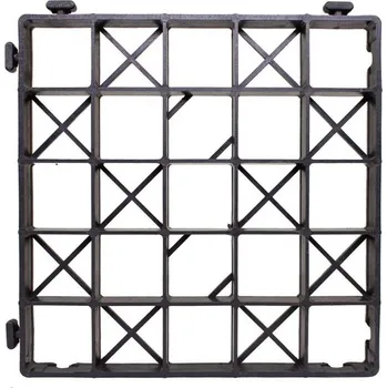 Venkovní dlažba Černá plastová zatravňovací dlažba H30 - 33,4 x 33,4 x 3 cm