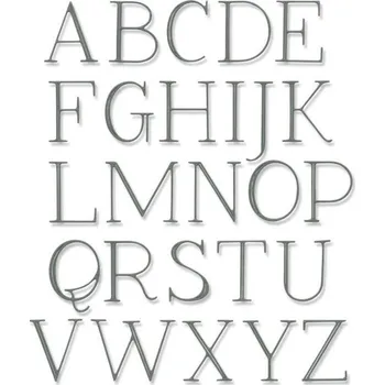 Řezačka papíru Sizzix Abeceda - vyřezávací kovová šablona Thinlits (1ks)