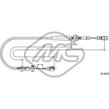 Lanko parkovací brzdy Lanko plynu, , 6N1721555H, Metalcaucho, 83834