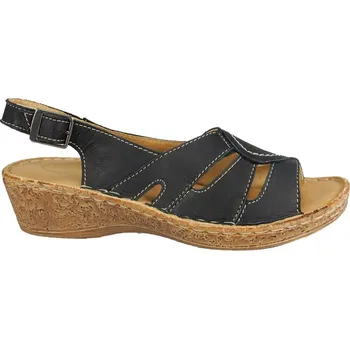 Dámské sandále S 1540 - 100 černé zdravotní sandály s podporami kleneb nožních 41