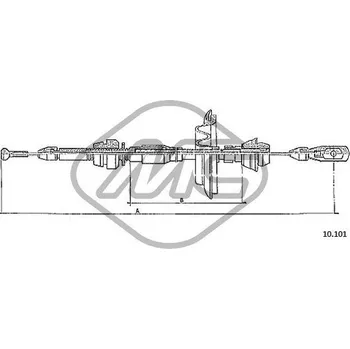 Lanko parkovací brzdy Lanko plynu, , 861721555F, Metalcaucho, 80601