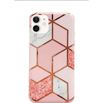 Pouzdro na mobilní telefon Kryt iPhone 12 Marble Pink (obal neboli pouzdro iPhone 12)