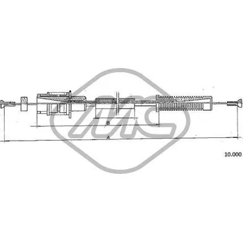 Lanko parkovací brzdy Lanko plynu, , 5490877, 75492623, 75492624, Metalcaucho, 80891