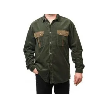 Pánská košile Actual Fashion Pánská myslivecká košile - barevná kombinace - Velikost 56, Barva Zelená